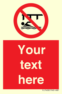 Custom Do not swim in the vicinity of piers